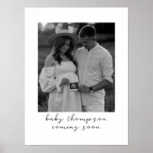 妊娠の発表かわいい来の近日超音波検査 ポスター (正面)