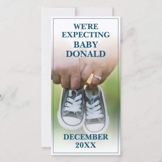 妊娠の発表とベビー靴 (正面)