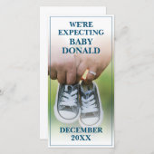 妊娠の発表とベビー靴 (正面/裏面)