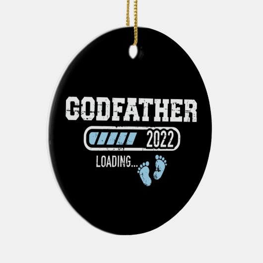妊娠の発表のために2022年にロードされたゴドファーザー セラミックオーナメント (右)