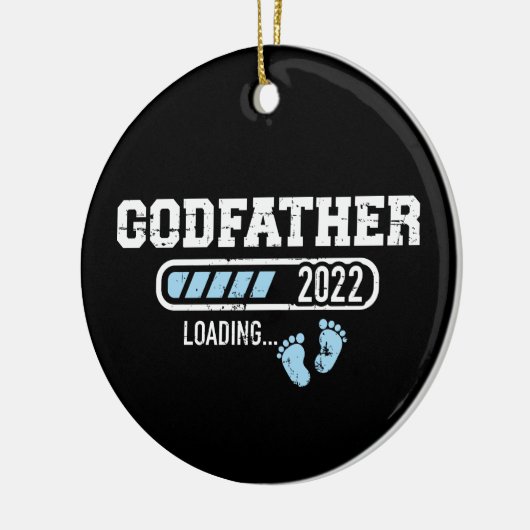 妊娠の発表のために2022年にロードされたゴドファーザー セラミックオーナメント (左)