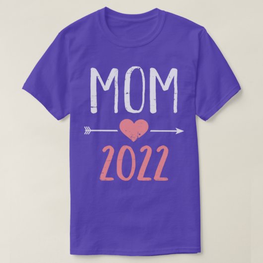 妊娠の発表のためのママ2022 Tシャツ (デザイン正面)