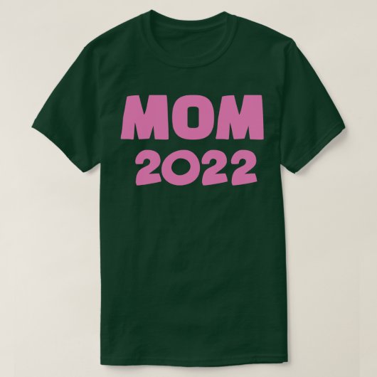 妊娠の発表のためのママ2022 Tシャツ (デザイン正面)