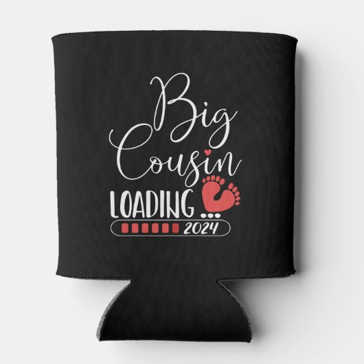 妊娠の発表のための2024年の大きないとこの積み 缶クーラー (裏面)