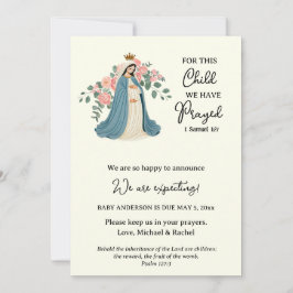 妊娠の発表の宗教祈りの言葉 ノートカード