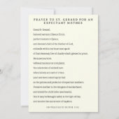 妊娠の発表の宗教祈りの言葉 ノートカード (裏面)