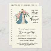 妊娠の発表の宗教祈りの言葉 ノートカード (正面/裏面)