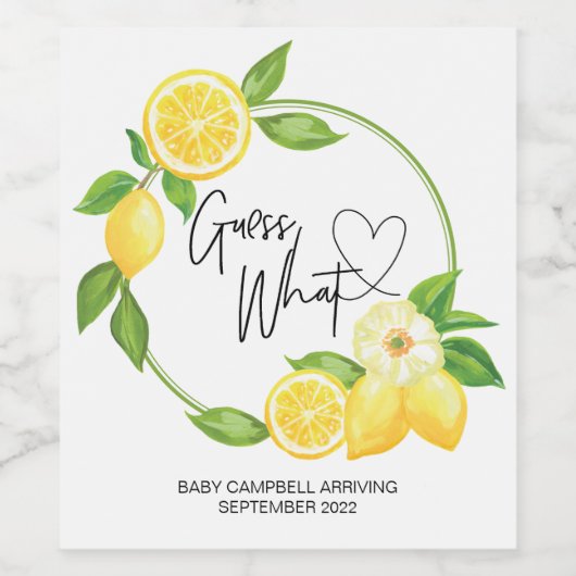 妊娠の発表の推測どのようなベビーが明らかにする ワインラベル (シングルラベル)