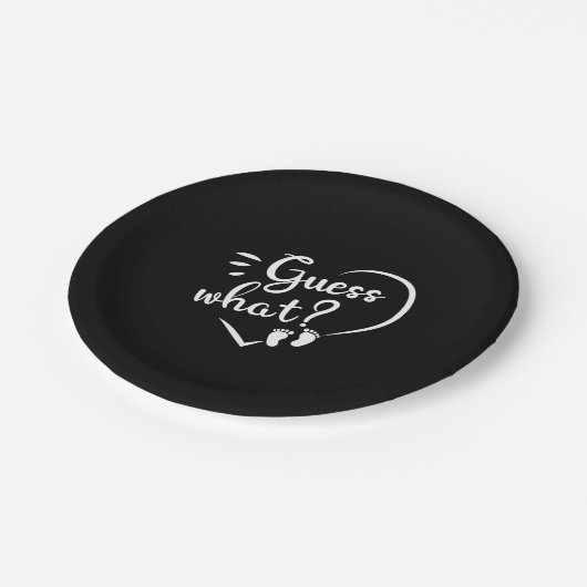 妊娠の発表の推測 ペーパープレート (アングル)