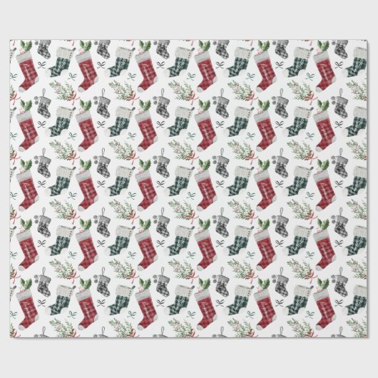 妊娠の発表の水の色の家族ストッキング ラッピングペーパー (フラット)