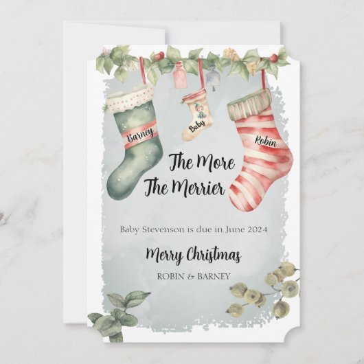 妊娠の発表は多くメリーの シーズンカード (正面)