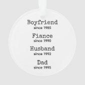 妊娠の発表をするパパ オーナメント (裏面)