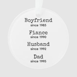 妊娠の発表をするパパ オーナメント