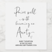 妊娠の発表をする叔母の友人W ワインラベル (シングルラベル)