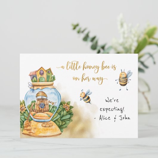 妊娠の発表をする母親の台本 案内状 (スタンド正面)