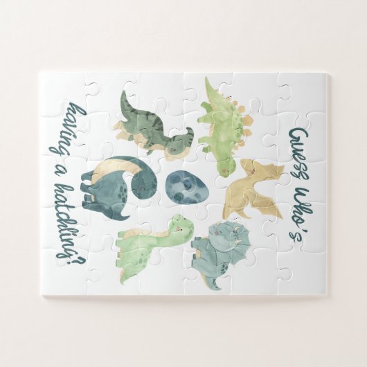 妊娠の発表を待っているディノ・エッグ ジグソーパズル (横)