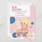 妊娠の発表を待っている 招待状 (正面)