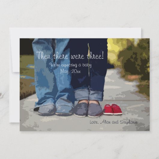 妊娠の発表を待っている 案内状 (正面)