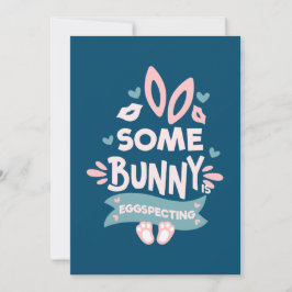 妊娠の発表イースターバニー シーズンカード