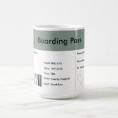 妊娠の発表エアラインチケット中立 コーヒーマグカップ (中央)