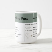 妊娠の発表エアラインチケット中立 コーヒーマグカップ (正面右)