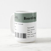 妊娠の発表エアラインチケット中立 コーヒーマグカップ (正面左)