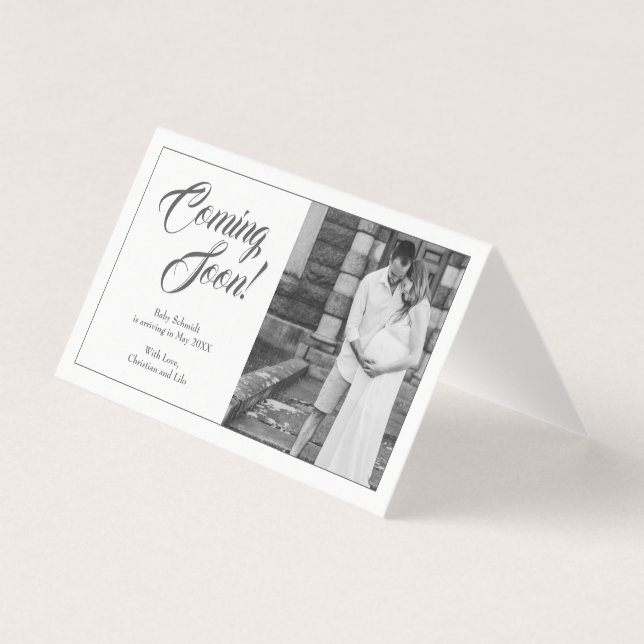 妊娠の発表クラシックスタイル (正面)