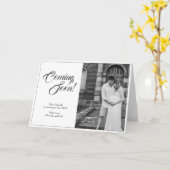 妊娠の発表クラシックスタイル カード (黄色い花)