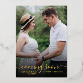 妊娠の発表クラシー金箔のオーバーレイ 箔シーズンカード