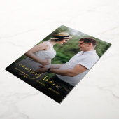 妊娠の発表クラシー金箔のオーバーレイ 箔シーズンカード (回転した状態)