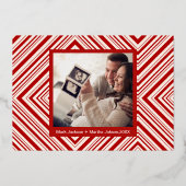 妊娠の発表クリスマス 箔シーズンカード (裏面)