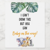 妊娠の発表パパパパ家族 ワインラベル (シングルラベル)