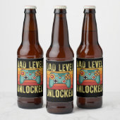 妊娠の発表パパレベル新しい父のロック解除 ビールラベル (ボトル)