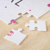 妊娠の発表ピンクバニー ジグソーパズル (側面)