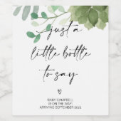 妊娠の発表ベビーが母を明らかにする ワインラベル (シングルラベル)