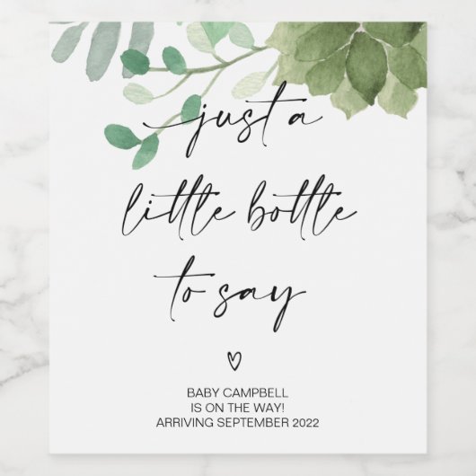 妊娠の発表ベビーが母を明らかにする ワインラベル (シングルラベル)