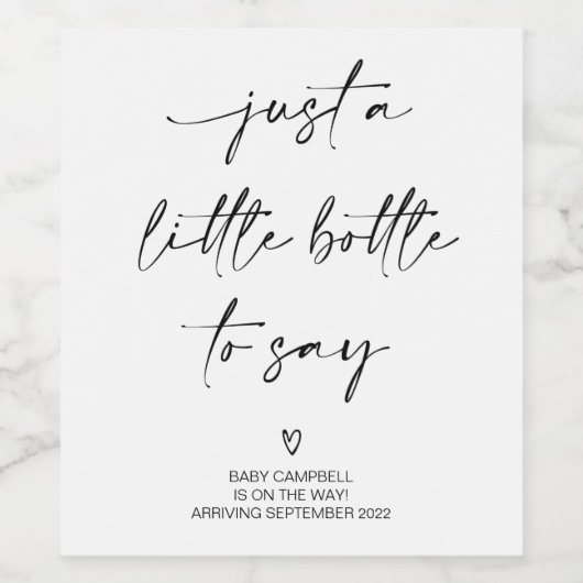 妊娠の発表ベビーが母を明らかにする ワインラベル (シングルラベル)