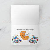 妊娠の発表ベビー発表恐竜 カード (内部)