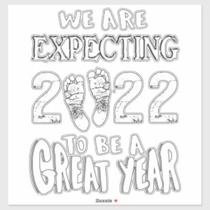妊娠の発表2022我々は期待している シール