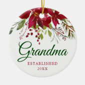 妊娠の発表 |おばあちゃんプレゼント セラミックオーナメント (正面)