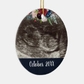 妊娠の発表 | 妊娠の明らかな写真 セラミックオーナメント (右)