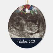 妊娠の発表 | 妊娠の明らかな写真 セラミックオーナメント (左)