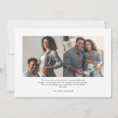 妊娠の発表 |愛が育つ 案内状 (裏面)