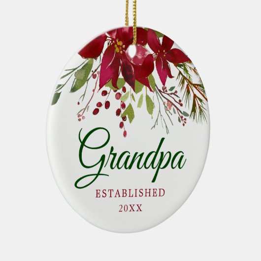 妊娠の発表 | 新しいおじいちゃんギフト セラミックオーナメント (右)