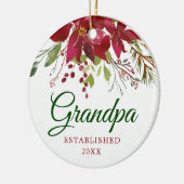 妊娠の発表 | 新しいおじいちゃんギフト セラミックオーナメント (左)