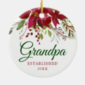 妊娠の発表 | 新しいおじいちゃんギフト セラミックオーナメント (裏面)