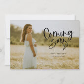 妊娠の発表 |来のハート 案内状 (正面)