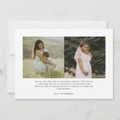 妊娠の発表 |来のハート 案内状 (裏面)