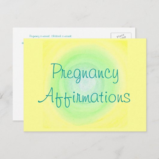 妊娠の確認、はがき 案内ポストカード (正面/裏面)