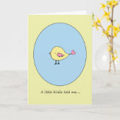 妊娠は小さな出産を期待して私に言った… カード (黄色い花)